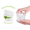 Annaklin 15 Pack White Screw Top Food Containers, 16 Oz, 2 Cup, Stackable, Reusable, Freezer & Microwave Safe view 2