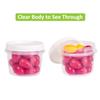 Annaklin 15 Pack White Screw Top Food Containers, 16 Oz, 2 Cup, Stackable, Reusable, Freezer & Microwave Safe view 4
