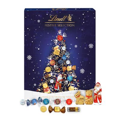 Lindt Festive Selection Advent Calendar 2025  Large 289g  24 Lindt Chocolate Favourites  Gift for Adults & Kids