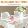 Zerodeko 2rolls American Flag Printed Toilet Paper Bathroom Tissue Paper for Toilet view 3