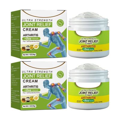 2 Pcs Beevana Bee Venom Joint and Bone Therapy Cream, Beevana Ultra Strength Pain Relief Cream, Soother Comfy Muscles, Provides for Back, Neck, Hands, Feet