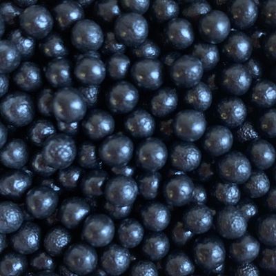 A Pinch Of - Pearls - 4mm - Black Halloween Cake Topper Sprinkles - 30g Edible Polished Cupcake Decorations - Party Sprinkles, Halloween Themed Cakes and Bakes