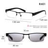 ZIZO EYEWEAR 2 PACK Men' Semi-Rimless Reading Glasses Light Tinted Lens &Clear Lens Reading Sunglasses/Spring Hinge R401 (Black & BlackTintedGrey, 1.00 Magnification) view 2
