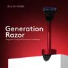 Bolin Webb Generation Razor and Stand in Red. Fitted with Gillette Fusion5 Blade. Luxury Razor for Men. view 4