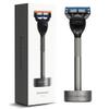 Bolin Webb Generation Razor and Stand in Graphite. Fitted with Gillette Fusion5 Blade. Luxury Razor for Men. view 1