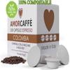 Amorcaffe 100 Compostable Compatible Coffee Capsules Pods for Lavazza A Modo Mio - Colombia taste - Plastic free view 1
