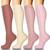 DRESHOW 4 Pairs Compression Socks For Women&Men Circulation Best Support for Athletic Running Cycling Travel view 1