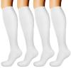 DRESHOW 4 Pairs Compression Socks For Women&Men Circulation Best Support for Athletic Running Cycling Travel view 1