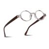 2SeeLife Small Round TR-90 Reading Glasses for Men & Women - Narrow-Medium Fit, Sturdy Frame, Spring Hinges, Retro Readers, Clear, +1.50 view 1