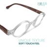 2SeeLife Small Round TR-90 Reading Glasses for Men & Women - Narrow-Medium Fit, Sturdy Frame, Spring Hinges, Retro Readers, Clear, +1.50 view 2