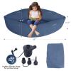 XLYLKS Peapod Sensory Chair 60", Inflatable Autism Sensory Pod - Provide Sensory Relief Therapy for Children 3+ with Special Needs, Games and Reading Loungers, Includes Air Pump (Blue) view 2