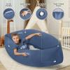 XLYLKS Peapod Sensory Chair 60", Inflatable Autism Sensory Pod - Provide Sensory Relief Therapy for Children 3+ with Special Needs, Games and Reading Loungers, Includes Air Pump (Blue) view 3