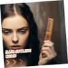 FOMIYES Wooden Folding Beard Comb for Men Hair Styling Comb Leather Case Portable for Beard Care view 3