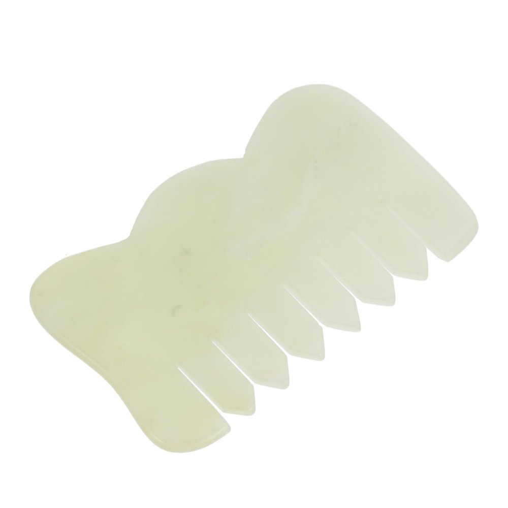 FOMIYES Jade Scraping Comb for Home Use Massaging Tool for Scalp and Skin Portable Massage Comb Made of Natural Jade for Hair Growth and Facial Massage