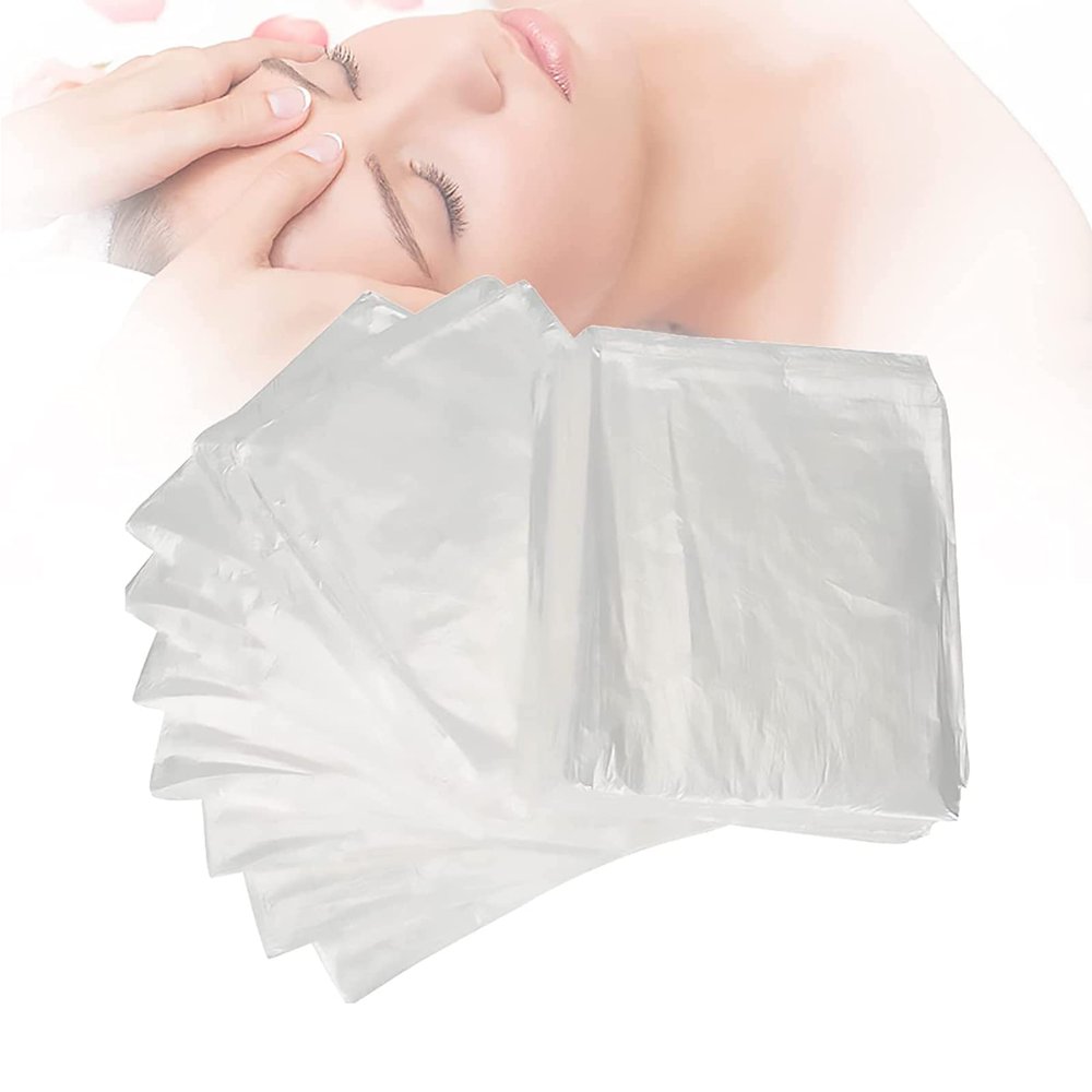 Disposable Sauna Sheeting Blanket Liners for Body Wrap Plastic Bag Covers Inside Far Infrared Sauna Blanket Accessories for Beauty Salon Spa Sauna Room Body Therapy Home Use 50 Pack (50pcs)