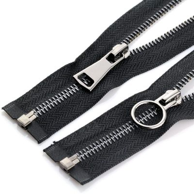 Two-Way Zip Zipper Black Open Close-end Zipper Zippers Pull (Color : Oblong Slider, Size : 150cm)