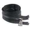 Two-Way Zip Zipper Black Open Close-end Zipper Zippers Pull (Color : Oblong Slider, Size : 150cm) view 4