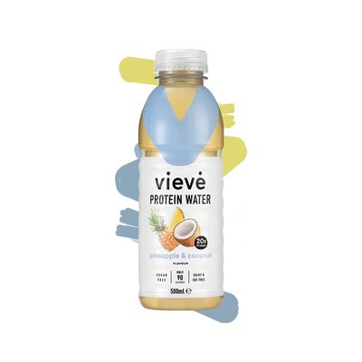Vieve Protein Water 6x500ml - Pineapple & Coconut | 20g Protein, Sugar Free, Fat Free & Dairy Free | A Ready to Drink Alternative to Protein Powders & Shakes | 6 Pack