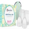 2pk Omnitex Menstrual Cups for Breast Cancer | 100% Pure Medical Grade Silicone | Safe Eco-Friendly Tampon & Pad Alternative | Non-Toxic ISO10993 Tested | BPA & Latex-Free, Pack of 2X Large Cups view 1