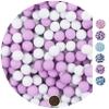 EinsSein 1 kg Small White and Lilac Shiny Chocolate Balls for Wedding, Christening, Communion, Confirmation - Ideal for Test Tubes - Alternative to Chocolates, Wedding Almonds view 1