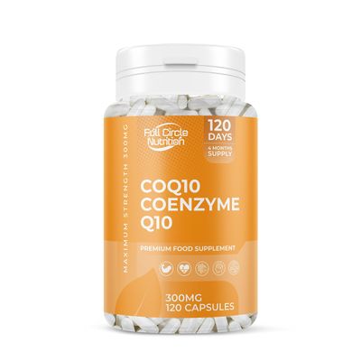 Ubiquinone Coenzyme Q10 300mg Capsules - 4 Months Supply - Naturally Fermented High Absorption Coq 10, High Strength Vegan-Friendly COQ10 Capsules