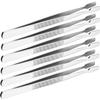 Angoily 6pcs Stainless Steel Precision Tweezers for False Eyelash Application and Stamp Handling Anti-Static Crafting Tools for Beauty and Philately Use view 1
