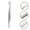 Angoily 6pcs Stainless Steel Precision Tweezers for False Eyelash Application and Stamp Handling Anti-Static Crafting Tools for Beauty and Philately Use view 2