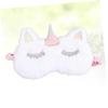 Beavorty Fluffy Sleep Mask Unicorn Design Eye Mask Lightweight Comfortable Eye Cover for Sleeping Travel Work Naps Blindfold view 2