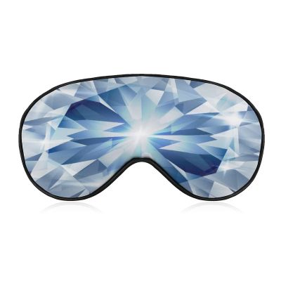 Silver and Blue with Concept Diamond Sleeping Blindfold Mask Cute Eye Shade Cover with Adjustable Strap for Women Men Night