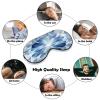 Silver and Blue with Concept Diamond Sleeping Blindfold Mask Cute Eye Shade Cover with Adjustable Strap for Women Men Night view 4