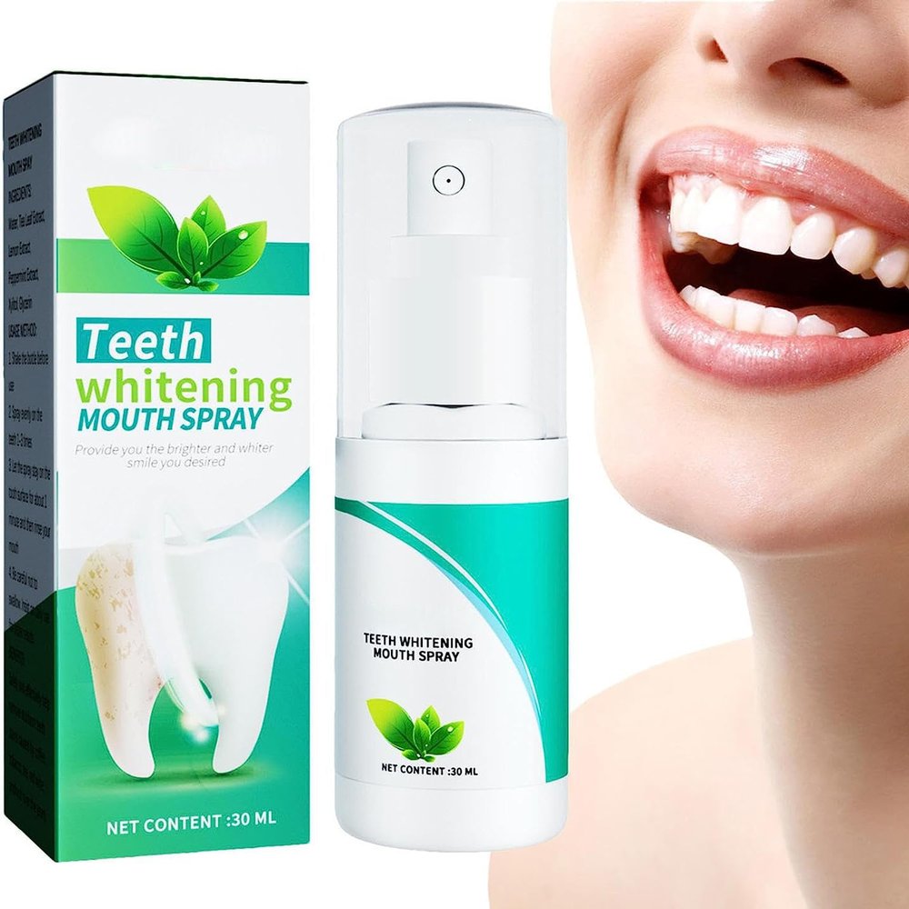 Tooth Cleaning Spray,Brightening Spray for Teeth,Oral Breath Spray,Brightening Teeth Spray Cleanser,Mouth Guards Cleaner with Mint Extract to Remove Tooth Stains, Freshen Bad Breath (2 Pcs)