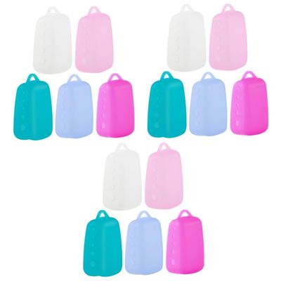 Alipis 15pcs Silicone Toothbrush Covers Travel Portable Dust Caps for Toothbrush Head Hygiene Protection