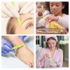 4 Pack Eyebrow Wax Sticks Non-Stick Wax Spatula Silicone Eyebrow Wax Stick Waxing Applicator Reusable Hard Wax Sticks For Home Salon Body Use view 3