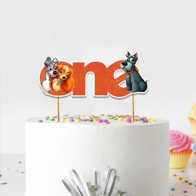 Seyal Lady and Tramp One Cake Topper