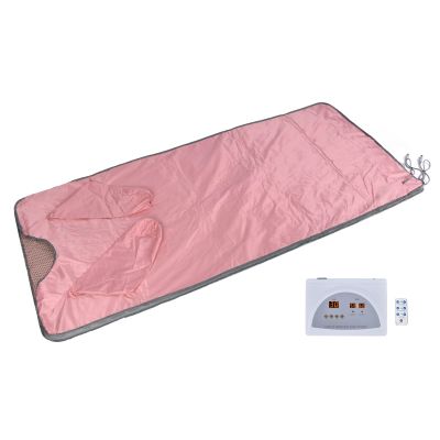 Sauna Blanket, Far Infrared Sauna Blanket, 70.9 X 31.5 X 0.8in Portable Infrared Sauna Sweating Sauna Bed Body Heating Blanket with Sleeves, Waterproof PUThermal Heated Blanket for Stress Relief
