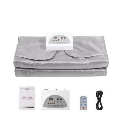 Samnuerly Sauna Blanket, Stoomsauna Spa Draagbaar Infrare Sauna Blanket Slimming Fat Burning Sauna Heating Blanket for Lose Weight Detox Home Spa Makkelijk te besturen (Silver Type)