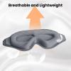 SUSNUAN Eye Masks for Sleeping, 3D Contoured Sleep Mask Light Blocking Sleep Mask for Women and Men, Soft and Comfortable Night Eye Blinder, Suitable for Travel, Flight, Lunch Breaks, Sleeping (Grey) view 3