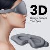 SUSNUAN Eye Masks for Sleeping, 3D Contoured Sleep Mask Light Blocking Sleep Mask for Women and Men, Soft and Comfortable Night Eye Blinder, Suitable for Travel, Flight, Lunch Breaks, Sleeping (Grey) view 4