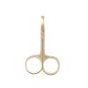 YSJJZRL Nose Hair Scissors Stainless Steel Beauty Scissors for Eyebrows, Nose, Beard and More (Gold) view 1
