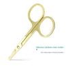 YSJJZRL Nose Hair Scissors Stainless Steel Beauty Scissors for Eyebrows, Nose, Beard and More (Gold) view 4