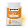 Purolabs Vitamin D3 3000iu & K2 100ug (MK7) - High Strength Vitamin D Supplement for Immune Support, Mood & Bone Health - Vitamin D3 K2 Vegetarian Capsules - Vitamin D Tablets 60 Count view 1