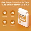 Purolabs Vitamin D3 3000iu & K2 100ug (MK7) - High Strength Vitamin D Supplement for Immune Support, Mood & Bone Health - Vitamin D3 K2 Vegetarian Capsules - Vitamin D Tablets 60 Count view 2