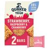 Quaker Porridge To Go Breakfast Bars Strawberry, Raspberry & Cranberry Flavour 2x55g (Case of 6) view 1