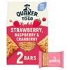 Quaker Porridge To Go Breakfast Bars Strawberry, Raspberry & Cranberry Flavour 2x55g (Case of 6) view 4