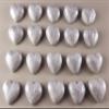 20 x edible 3D 20mm hearts, icing toppers, cake cupcakes decorations T058 (Silver Sparkle) view 1