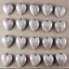 20 x edible 3D 20mm hearts, icing toppers, cake cupcakes decorations T058 (Silver Sparkle) view 2
