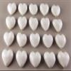 20 x edible 3D 20mm hearts, icing toppers, cake cupcakes decorations T058 (Ice White) view 1