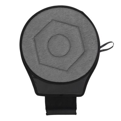 LUCKDANO 360 Degrees Rotating Car Cushion, Geometric Rhombic Shape, Soft & Comfortable, Portable Seats Cushion for Elderly (Grey)