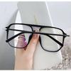LTSRLL Oversized Square Aviator Reading Glasses, Sturdy Blue Light Blocking Readers, Anti Glare Computer Presbyopic Eyewear (Color : Black-silver, Size : +300) view 4