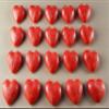 20 x edible 3D 20mm hearts, icing toppers, cake cupcakes decorations T058 (Red Shimmer) view 1